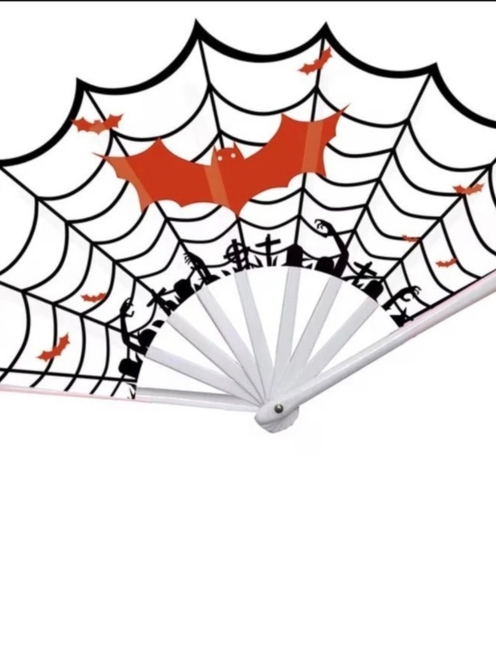 Spiderweb Bat Folding Fan